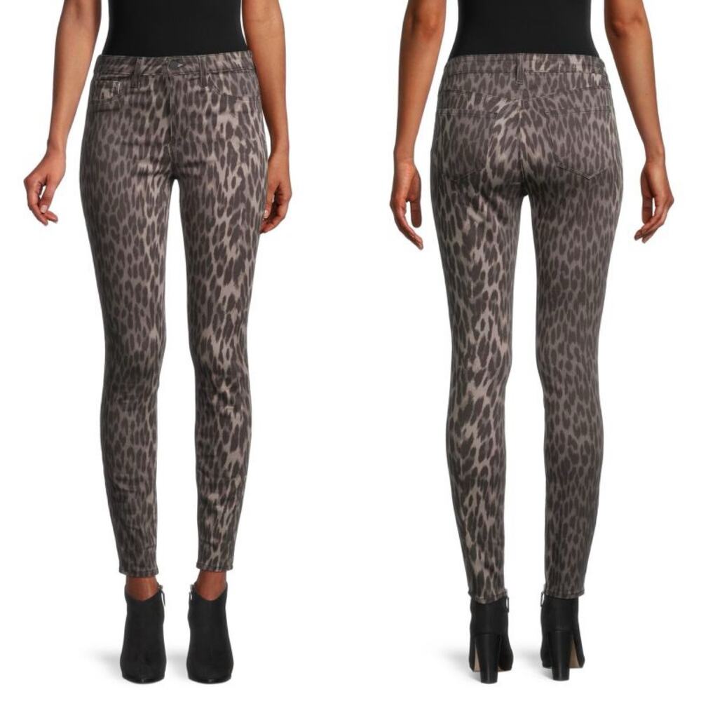 L'Agence Marguerite Leopard Print Ankle Midrise Cropped Pants Women's 26 NWOT